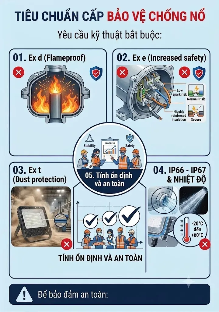 Tiêu chuẩn cấp bảo vệ chống nổ Tiêu chuẩn cấp bảo vệ chống nổ